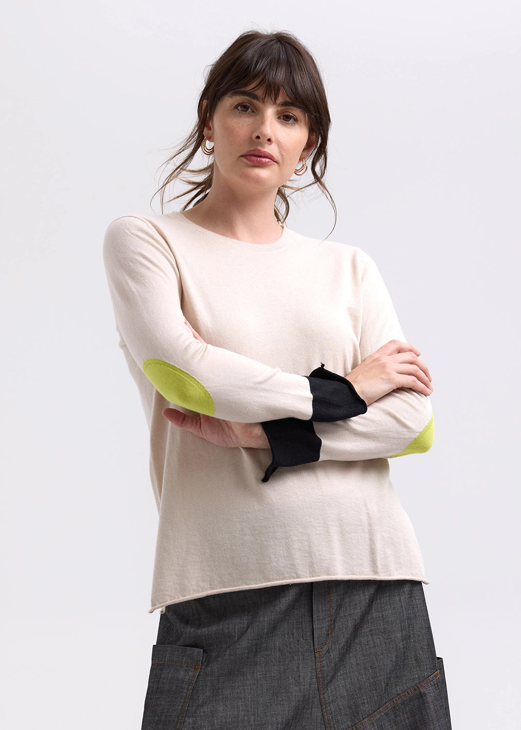 Zaket & Plover Elbow Patch Jumper ZP7707