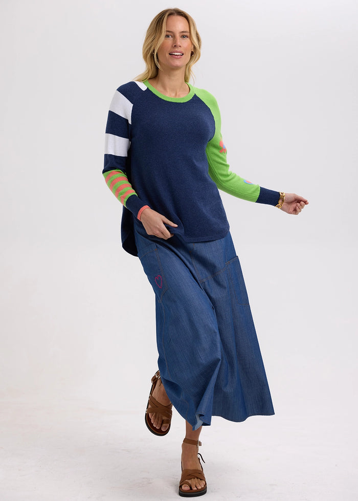 Zaket & Plover My Happy Jumper in Denim ZP7710