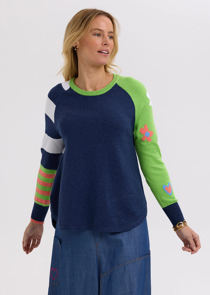 Zaket & Plover My Happy Jumper in Denim ZP7710
