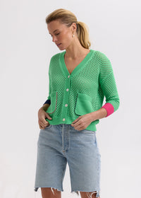 Zaket & Plover Holey Cardigan in Apple ZP7715