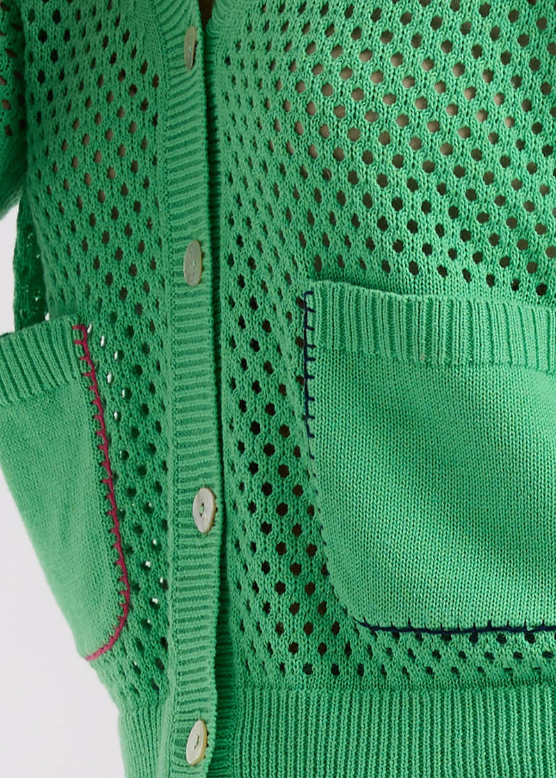 Zaket & Plover Holey Cardigan in Apple ZP7715