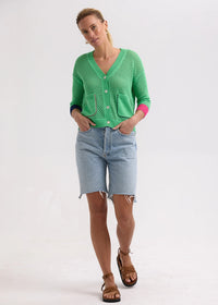 Zaket & Plover Holey Cardigan in Apple ZP7715