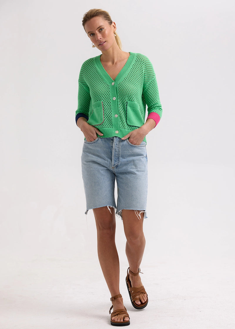Zaket & Plover Holey Cardigan in Apple ZP7715