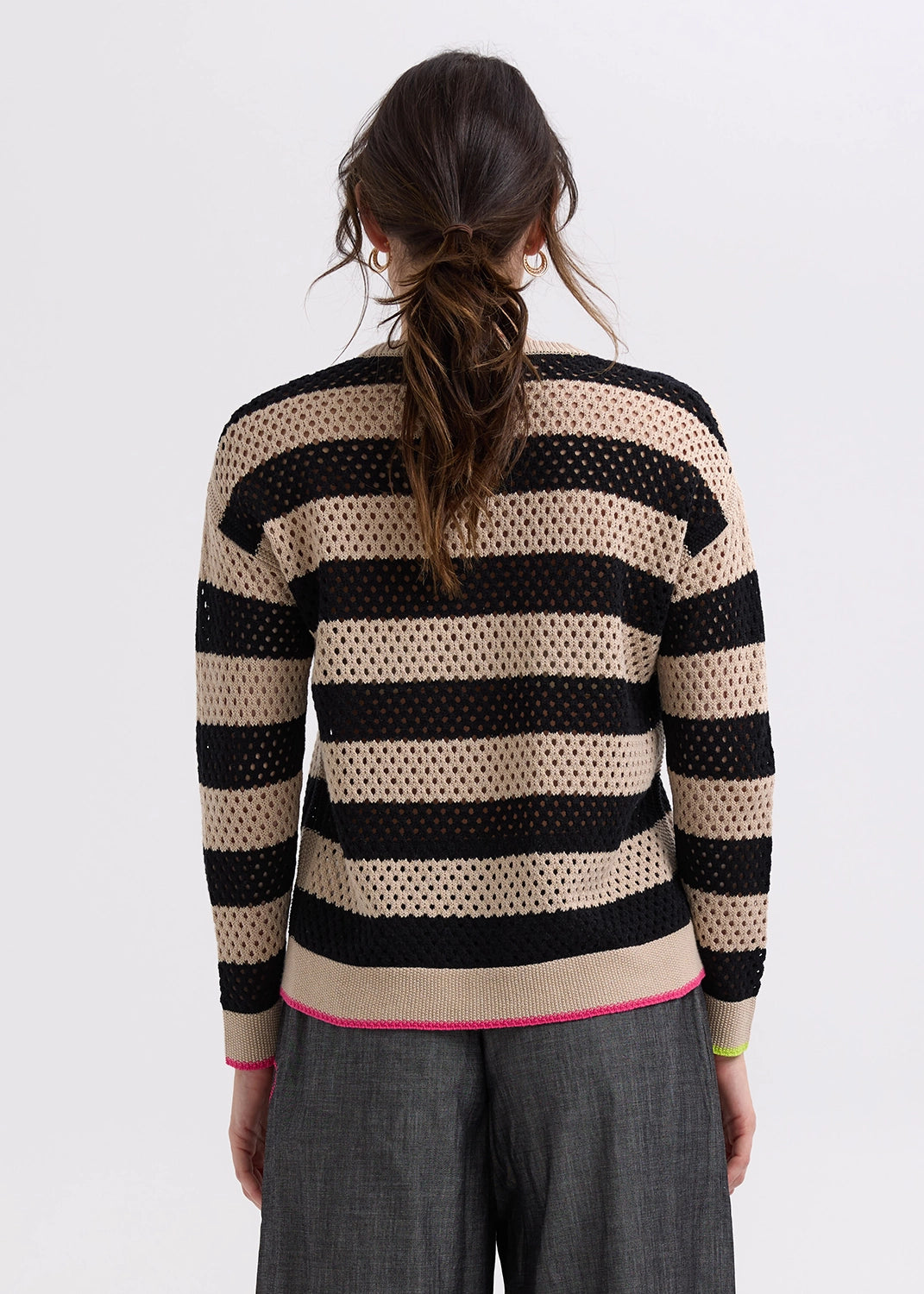 Zaket & Plover Pointelle Zip Cardigan ZP7718