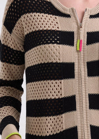 Zaket & Plover Pointelle Zip Cardigan ZP7718