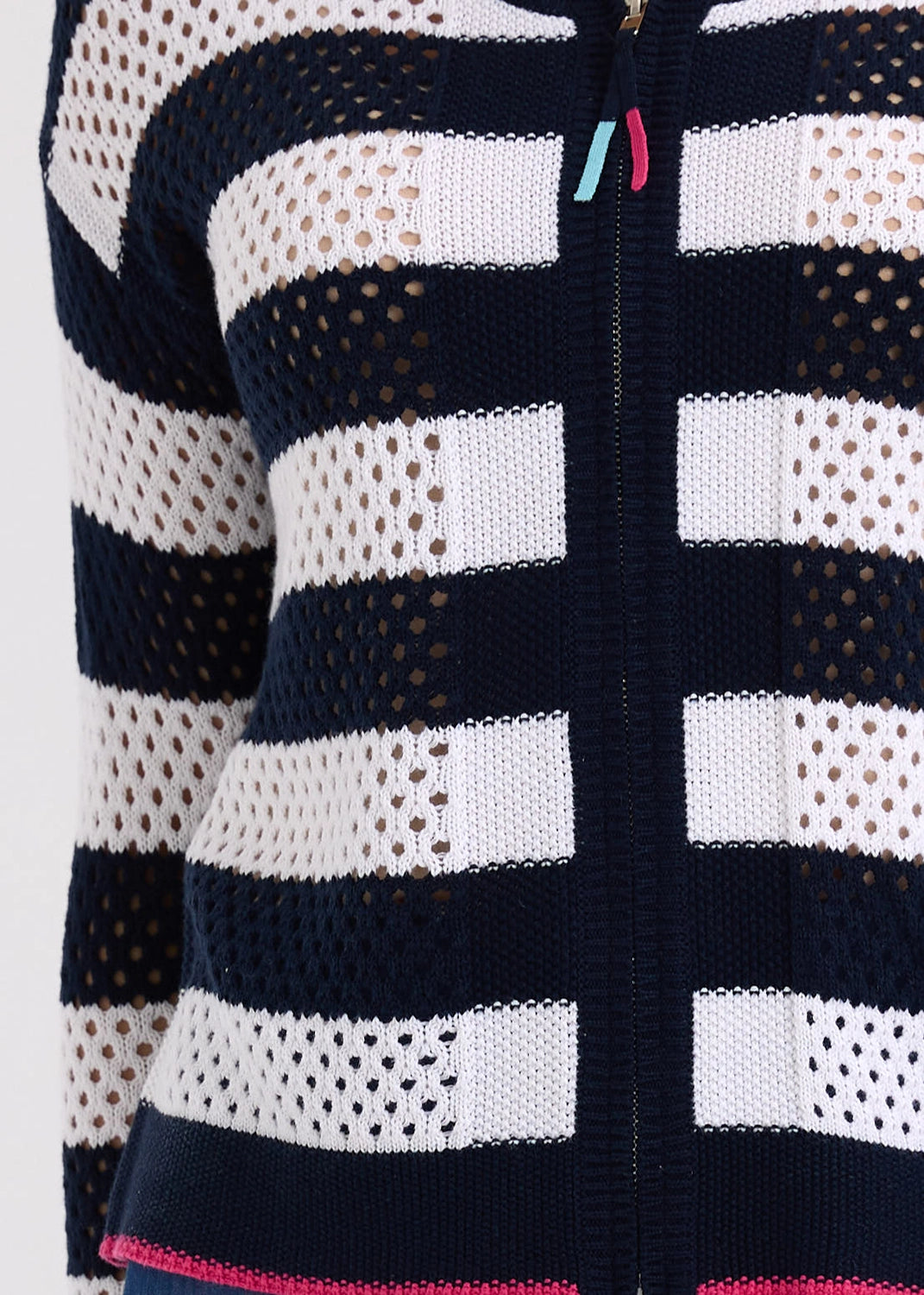 Zaket & Plover Pointelle Zip Cardigan ZP7718