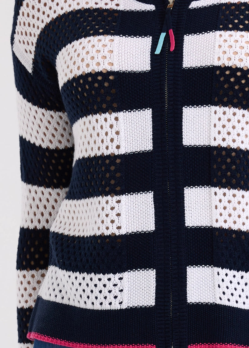 Zaket & Plover Pointelle Zip Cardigan ZP7718