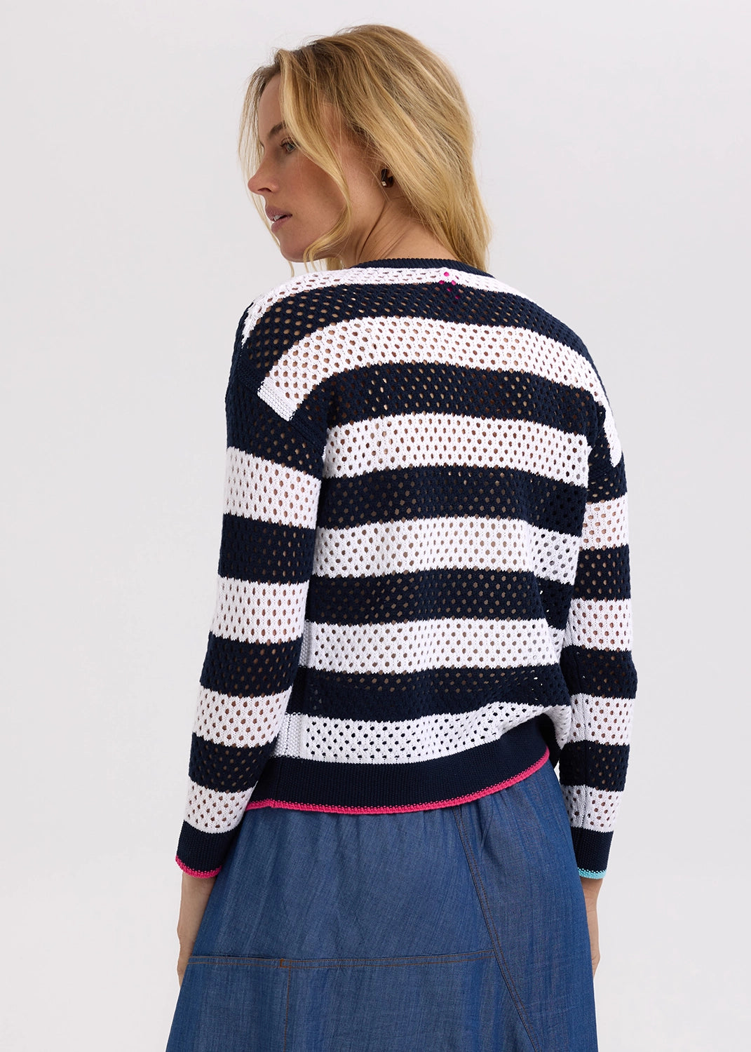 Zaket & Plover Pointelle Zip Cardigan ZP7718