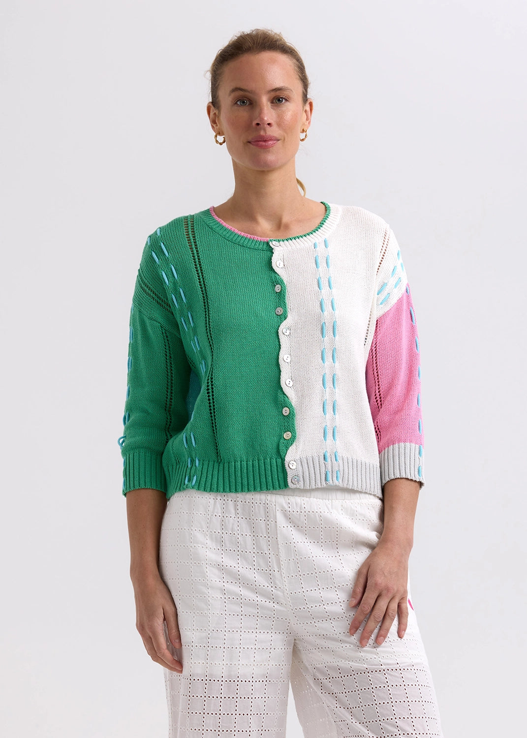 Zaket & Plover Thread Detail Cardigan ZP7719