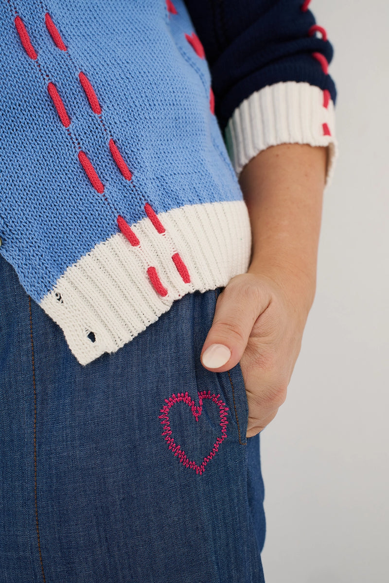 Zaket & Plover Thread Detail Cardigan ZP7719