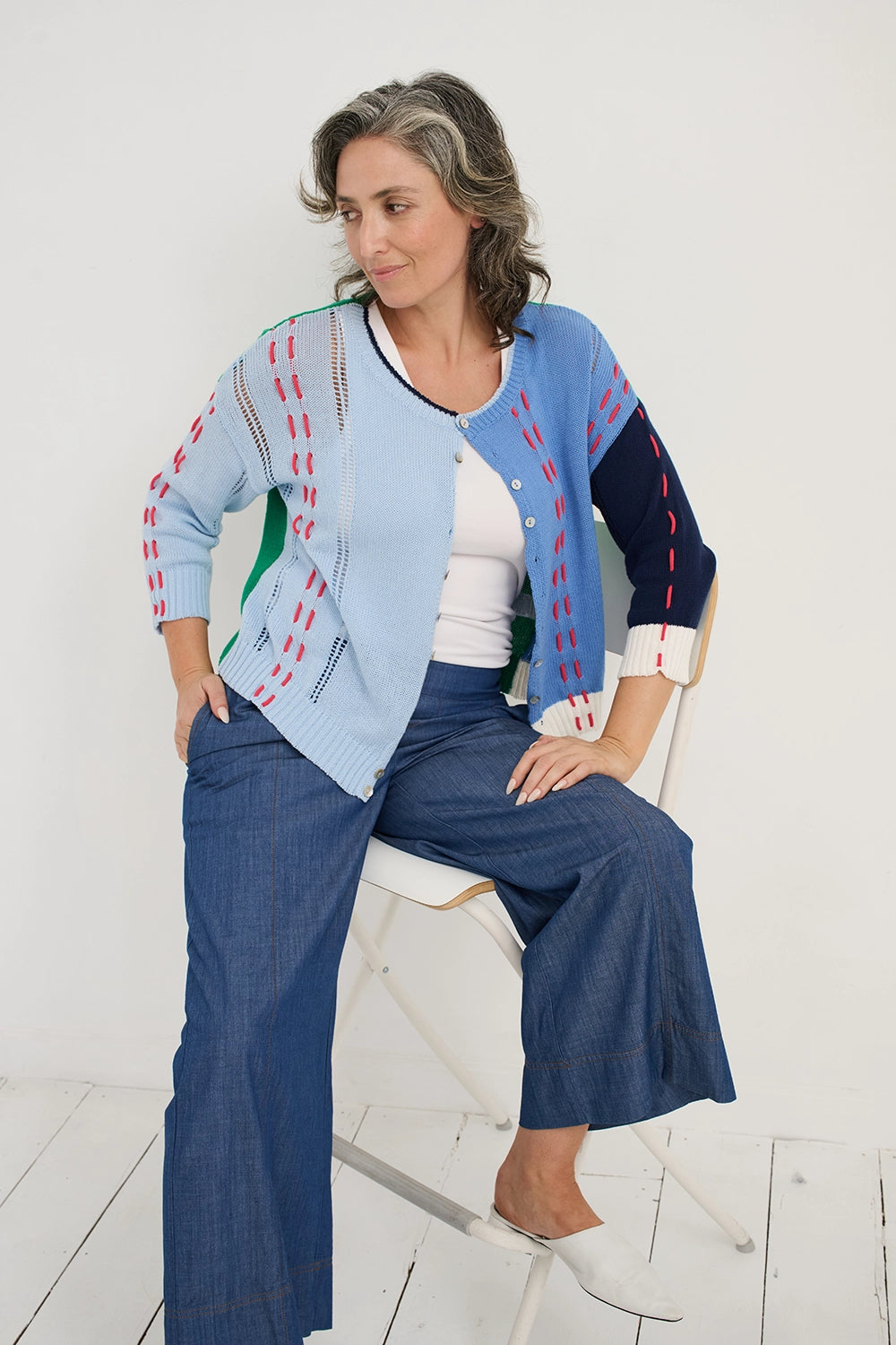 Zaket & Plover Thread Detail Cardigan ZP7719