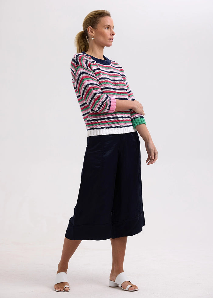 Zaket & PloverChunky Stripe Jumper in Navy ZP7720