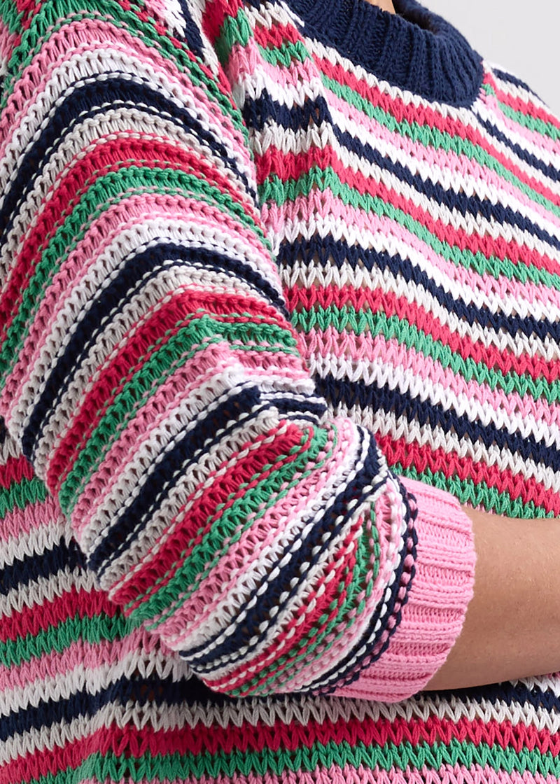 Zaket & PloverChunky Stripe Jumper in Navy ZP7720