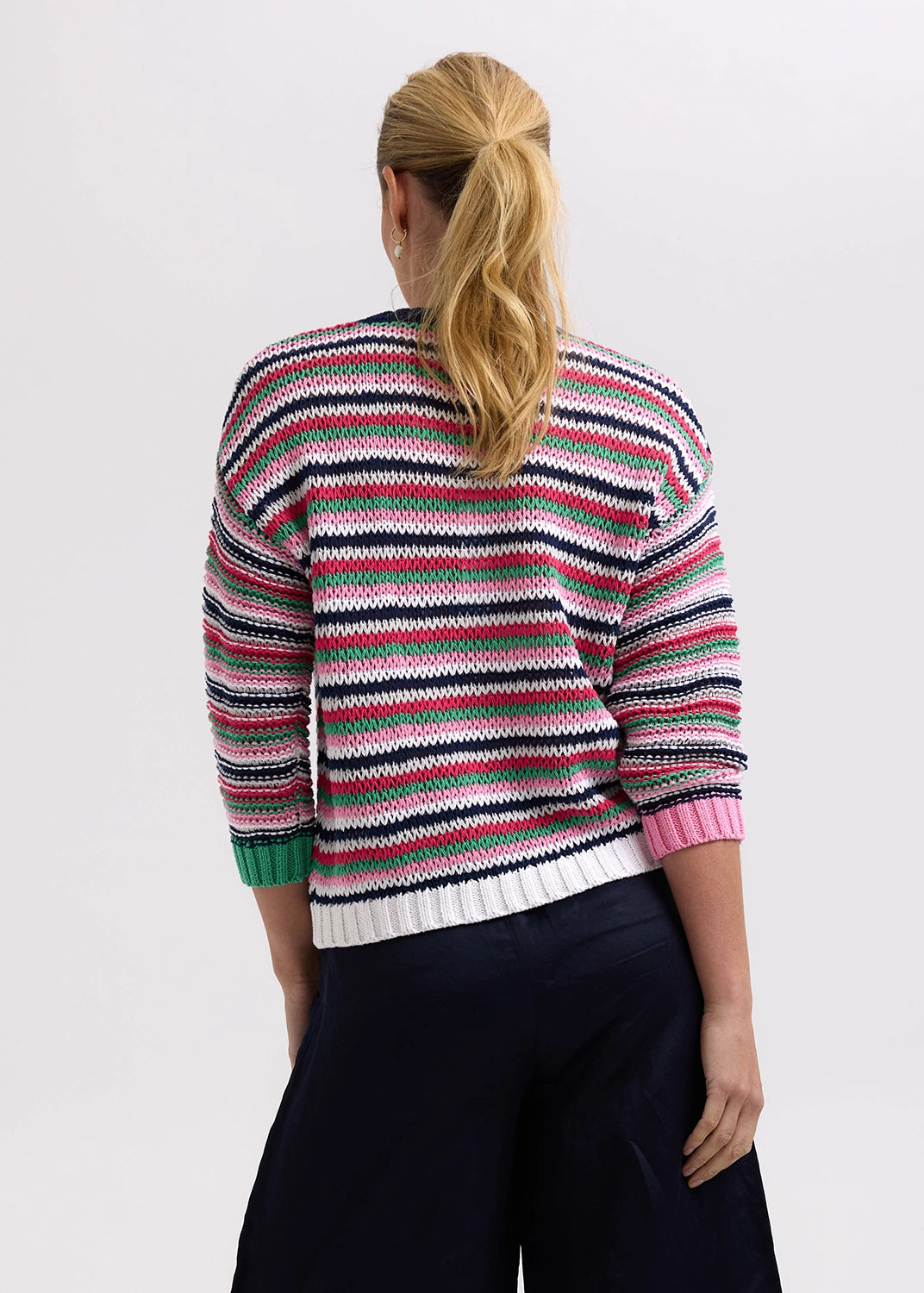 Zaket & PloverChunky Stripe Jumper in Navy ZP7720