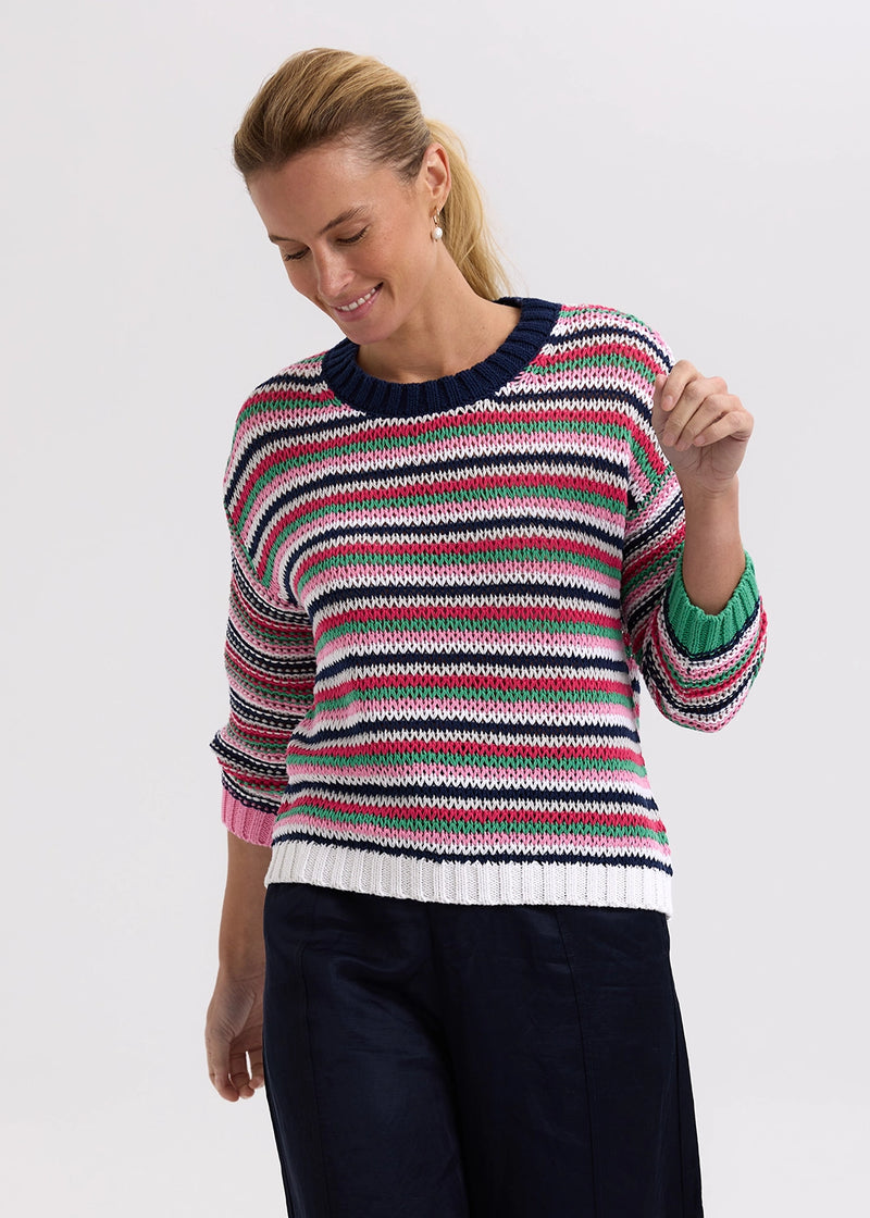 Zaket & PloverChunky Stripe Jumper in Navy ZP7720