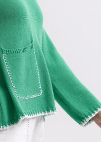 Zaket & Plover Trim A-Line Knit in Apple ZP7721
