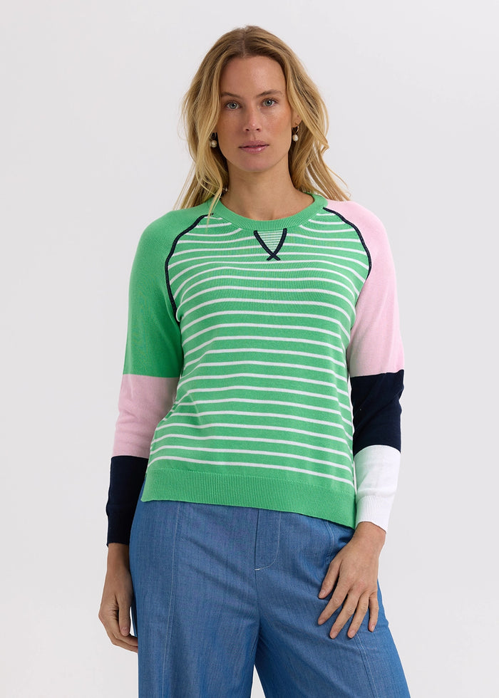 Zaket & Plover Breton Jumper in Apple ZP7724