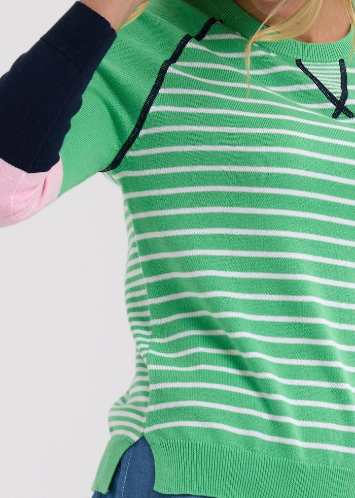 Zaket & Plover Breton Jumper in Apple ZP7724