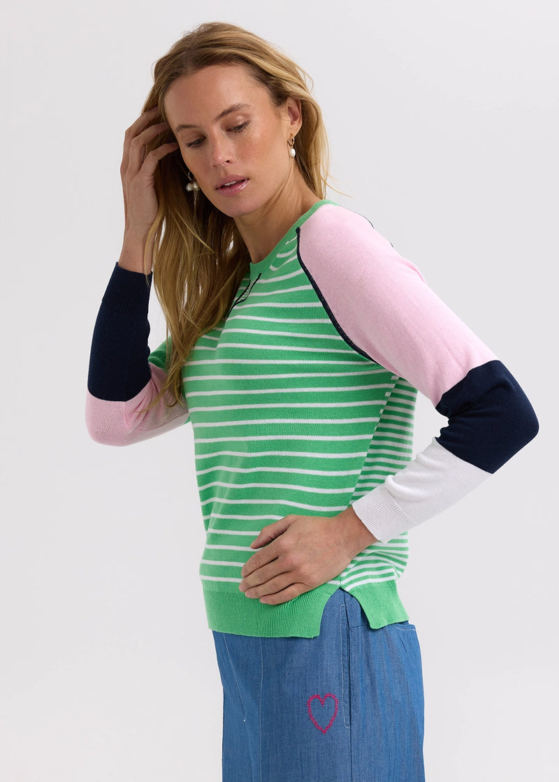 Zaket & Plover Breton Jumper in Apple ZP7724