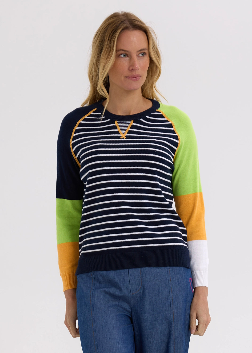 Zaket & Plover Breton Jumper in Navy ZP7724