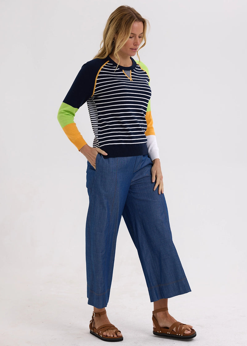 Zaket & Plover Breton Jumper in Navy ZP7724