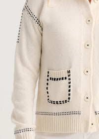 Zaket & Plover Tailored Cardi In Snow Zp8101