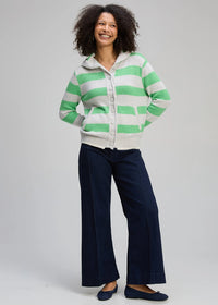 Zaket & Plover Easy Stripes Hoodie In Mercury Zp8104
