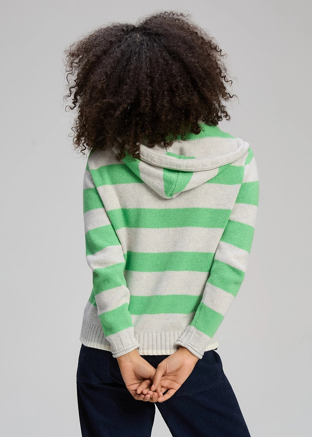 Zaket & Plover Easy Stripes Hoodie In Mercury Zp8104