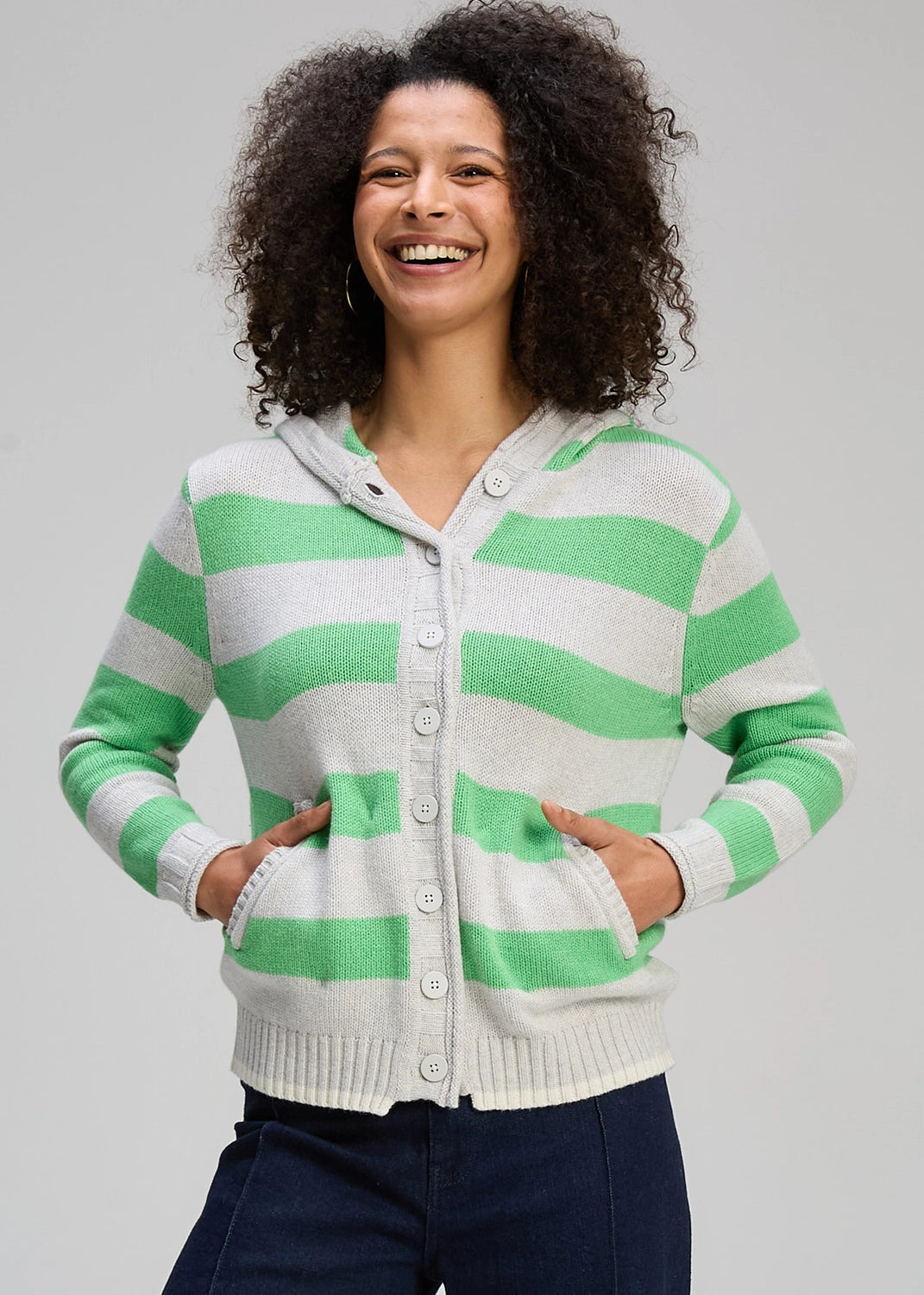 Zaket & Plover Easy Stripes Hoodie In Mercury Zp8104