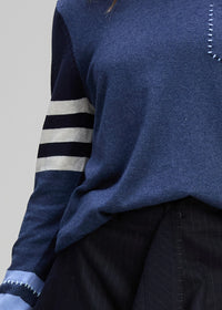 Zaket & Plover Pocket Detail Jumper In Denim Zp8124