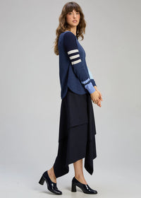 Zaket & Plover Pocket Detail Jumper In Denim Zp8124