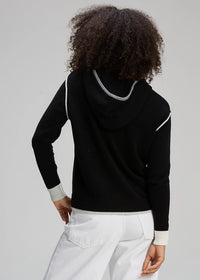 Zaket & Plover Threaded Hoodie In Black Zp8128