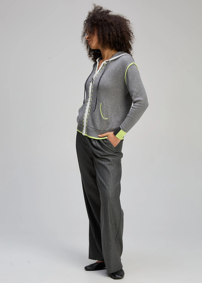 Zaket & Plover Threaded Hoodie In Cloud Zp8128