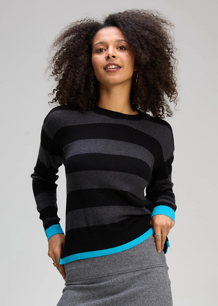 Zaket & Plover Stripe Clash In Black Zp8133