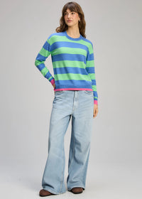 Zaket & Plover Stripe Clash In Blueberry Zp8133