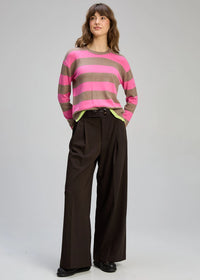 Zaket & Plover Stripe Clash In Walnut Zp8133