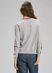 Zaket & Plover Stripe Spot Zip Up In Marl Zp8135