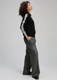 Zaket & Plover Graphic Neck Cord In Black Zp8136