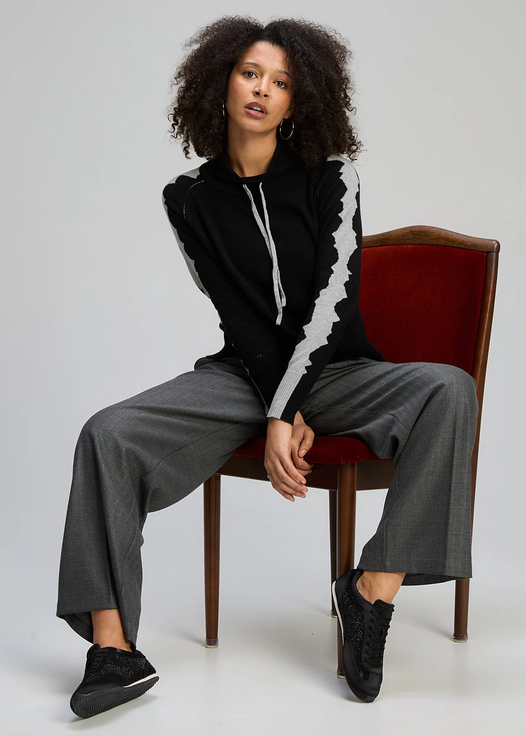 Zaket & Plover Graphic Neck Cord In Black Zp8136