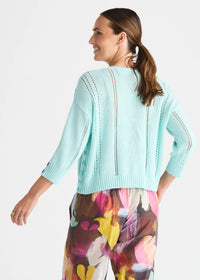 Zaket & Plover Thread Detail Top In Sea Mist ZP8818