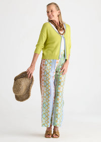 Zaket & Plover Crochet Trim Cardi In Green Glow ZP8825