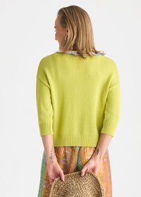Zaket & Plover Crochet Trim Cardi In Green Glow ZP8825