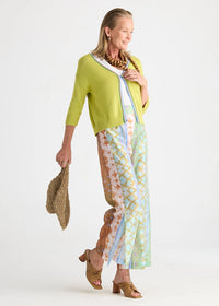 Zaket & Plover Crochet Trim Cardi In Green Glow ZP8825