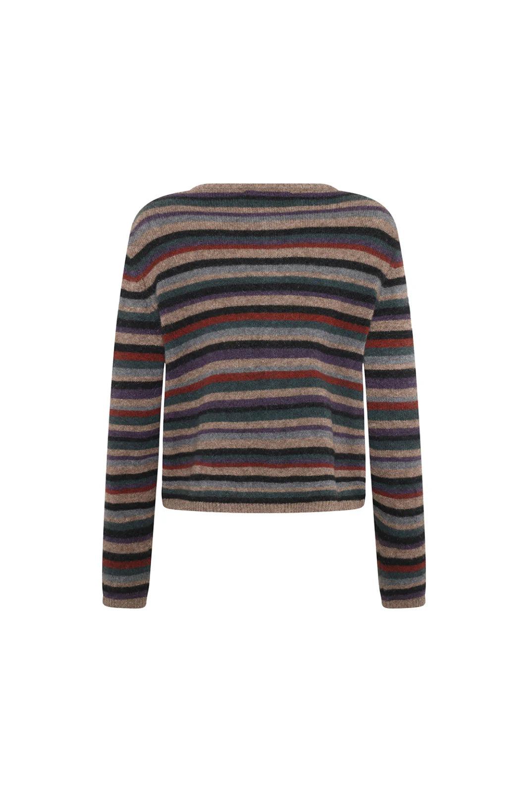 Mansted Zemma Yak Stripe Cardi in Mushroom
