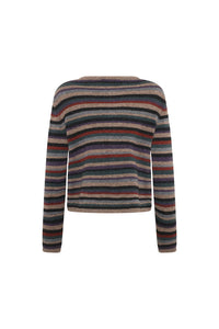 Mansted Zemma Yak Stripe Cardi in Mushroom