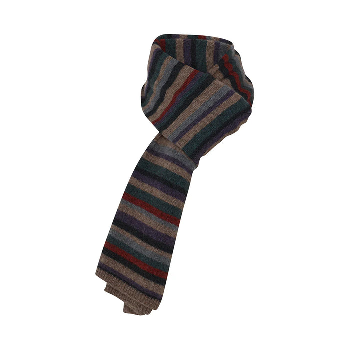 Mansted Zett Yak Stripe Scarf in Mushroom