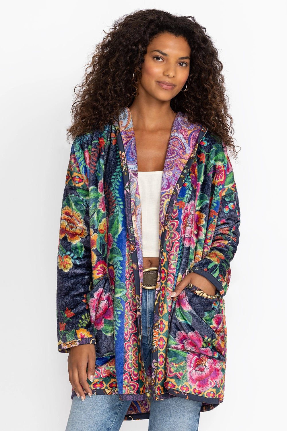 Johnny Was Joan Pouch Pocket Sherpa Jacket (reversible) - Darnah