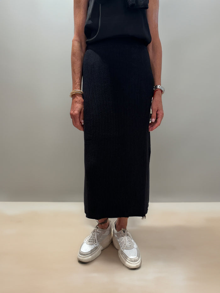 Mansted Ruth Knit Skirt in Black