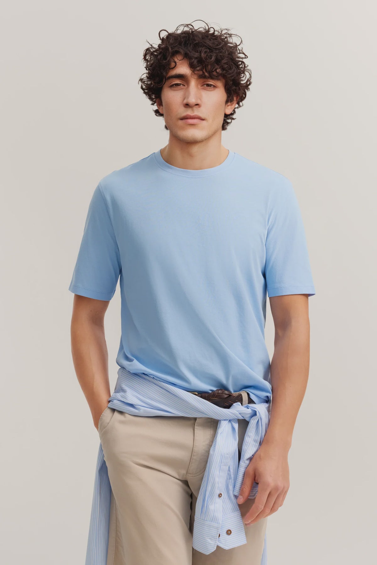 Bugatti TShirt in Sky 8350-15040E-320