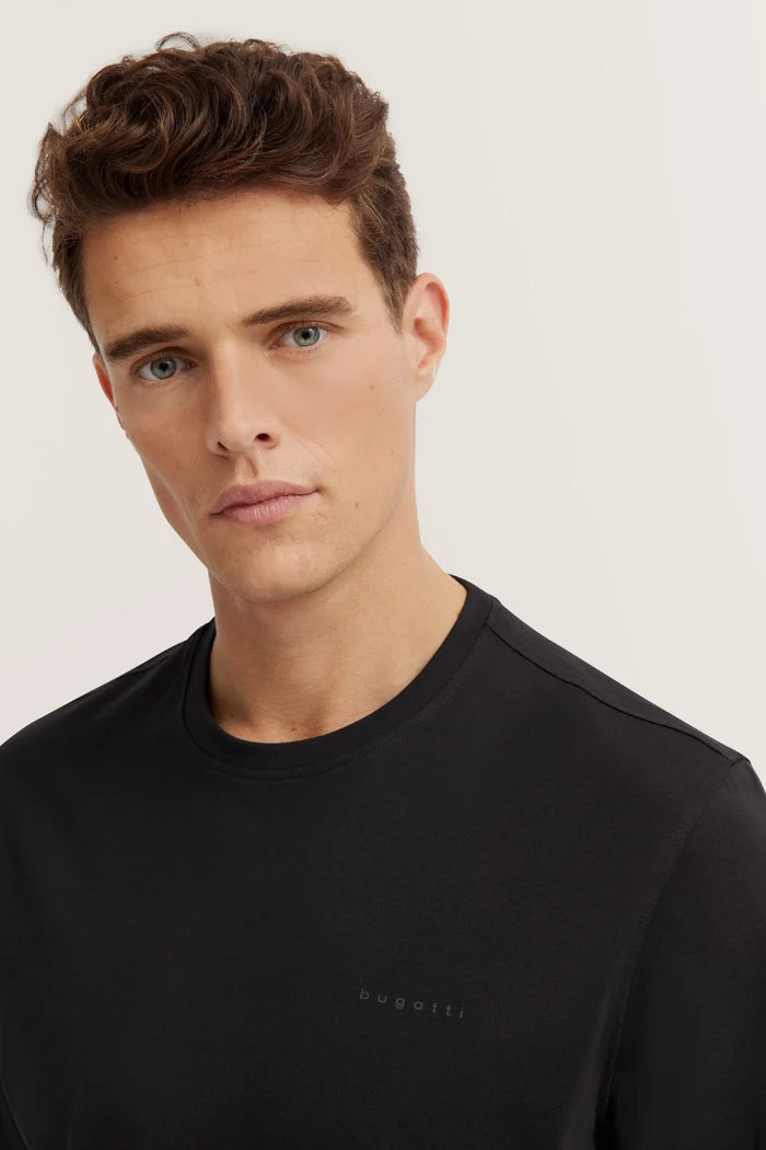 Bugatti Crew Neck TShirt in Black 8350-95040-290